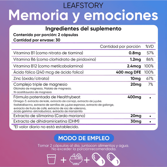 CereBalance® Suplemento Avanzado Para El Cerebro, Ánimo y Nervios