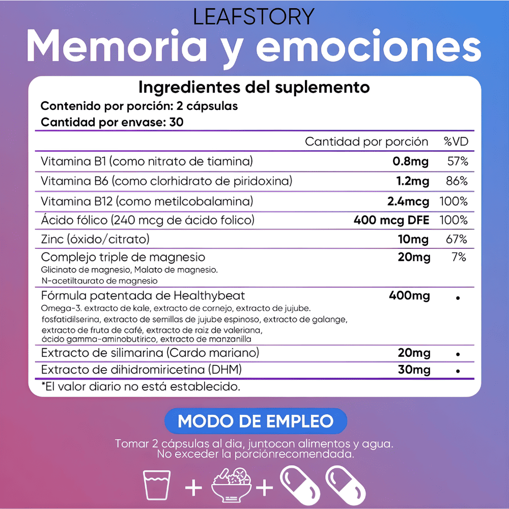 Suplemento Soporte Cerebral 60cp (Omega-3, Magnesio)
