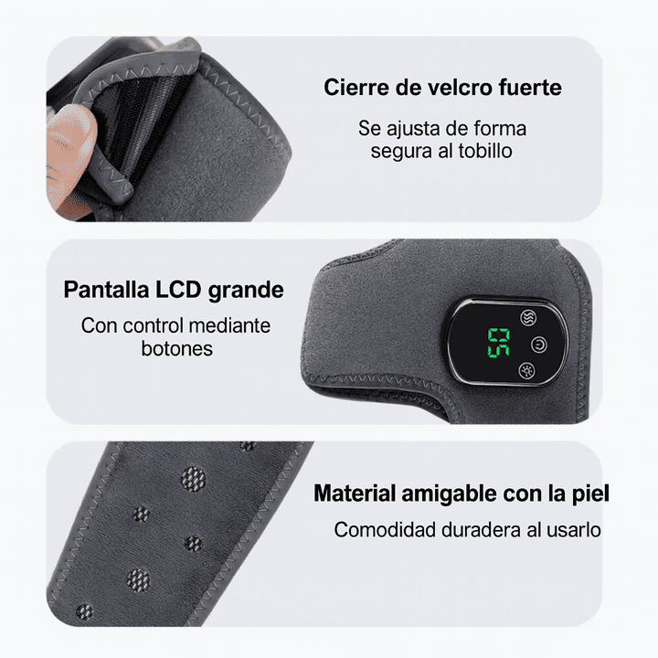 Masajeador Térmico Inalámbrico para Tobillo | Alivio Profundo con Calor y Vibración