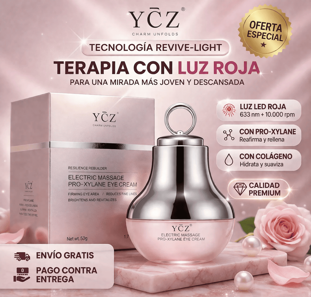 Crema + Masajeador de Ojos YCZ | Elimina el aspecto cansado de tu rostro.
