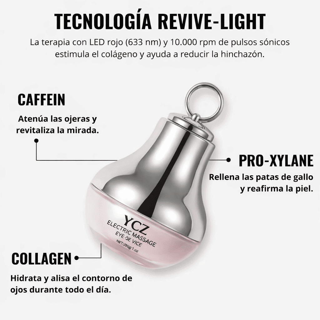 Crema + Masajeador de Ojos YCZ | Elimina el aspecto cansado de tu rostro.