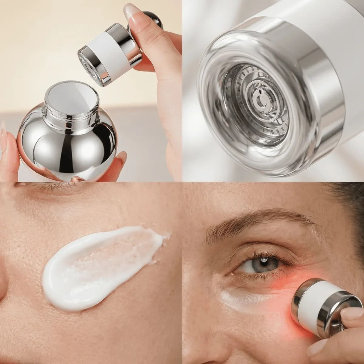 Crema + Masajeador de Ojos YCZ | Elimina el aspecto cansado de tu rostro.